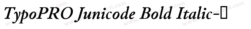 TypoPRO Junicode Bold Italic字体转换